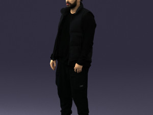 man in black dress 0215 3d print ready 3D 프린트 모델