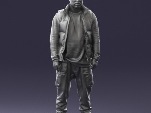 man in black dress 0215 3d print ready 3D 프린트 모델