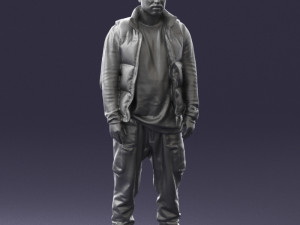 man in black dress 0215 3d print ready 3D 프린트 모델