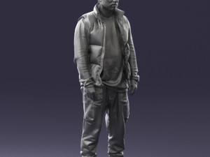 man in black dress 0215 3d print ready 3D 프린트 모델