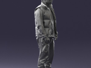 man in black dress 0215 3d print ready 3D 프린트 모델