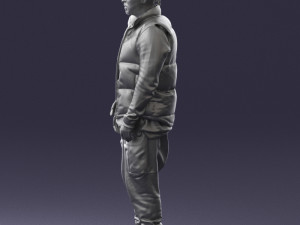man in black dress 0215 3d print ready 3D 프린트 모델