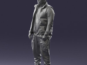 man in black dress 0215 3d print ready 3D 프린트 모델