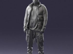 man in black dress 0215 3d print ready 3D 프린트 모델