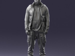 man in black dress 0215 3d print ready 3D 프린트 모델