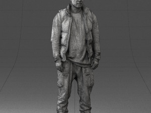 man in black dress 0215 3d print ready 3D 프린트 모델