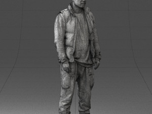 man in black dress 0215 3d print ready 3D 프린트 모델