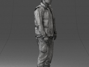 man in black dress 0215 3d print ready 3D 프린트 모델