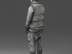 man in black dress 0215 3d print ready 3D 프린트 모델
