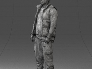 man in black dress 0215 3d print ready 3D 프린트 모델