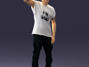 man in white shirt 0216 Modelo 3D