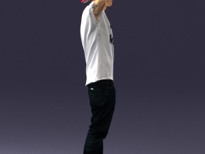 man in white shirt 0216 Modelo 3D