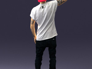 man in white shirt 0216 Modelo 3D