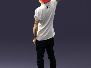 man in white shirt 0216 Modelo 3D