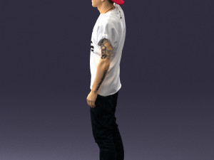 man in white shirt 0216 Modelo 3D