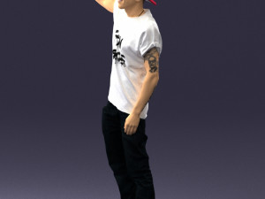 man in white shirt 0216 Modelo 3D