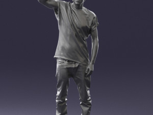 man in white shirt 0216 Modelo 3D