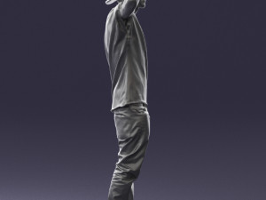 man in white shirt 0216 Modelo 3D