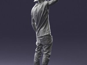 man in white shirt 0216 Modelo 3D