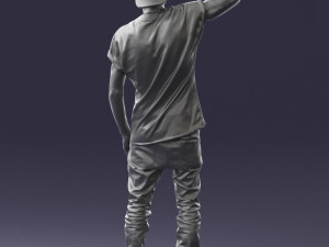 man in white shirt 0216 Modelo 3D