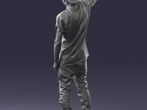 man in white shirt 0216 Modelo 3D