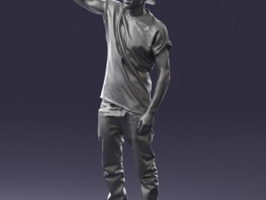 man in white shirt 0216 Modelo 3D