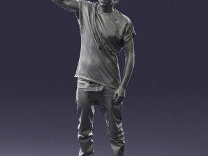 man in white shirt 0216 Modelo 3D