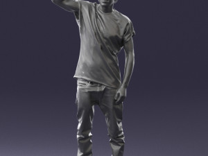 man in white shirt 0216 Modelo 3D