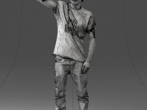 man in white shirt 0216 Modelo 3D