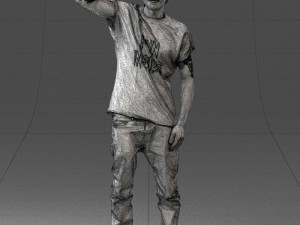man in white shirt 0216 Modelo 3D