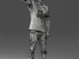 man in white shirt 0216 Modelo 3D