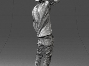 man in white shirt 0216 Modelo 3D