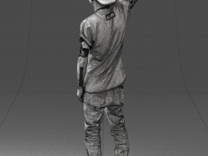 man in white shirt 0216 Modelo 3D