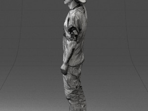 man in white shirt 0216 Modelo 3D