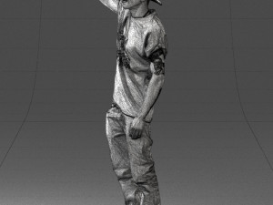 man in white shirt 0216 Modelo 3D