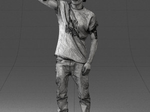 man in white shirt 0216 Modelo 3D