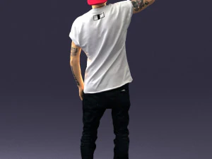 000552 Street Style Man Gesture Pose Urban Male Character 3d print ready 3D Print Model