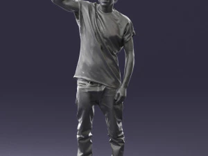 000552 Street Style Man Gesture Pose Urban Male Character 3d print ready 3D Print Model