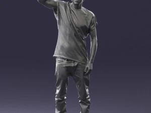 000552 Street Style Man Gesture Pose Urban Male Character 3d print ready 3D Print Model