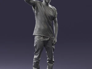 000552 Street Style Man Gesture Pose Urban Male Character 3d print ready 3D Print Model