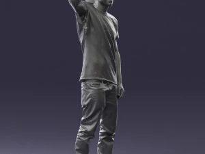 000552 Street Style Man Gesture Pose Urban Male Character 3d print ready 3D Print Model