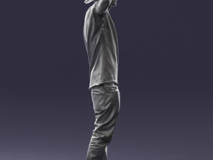 000552 Street Style Man Gesture Pose Urban Male Character 3d print ready 3D Print Model
