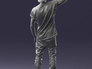 000552 Street Style Man Gesture Pose Urban Male Character 3d print ready 3D Print Model