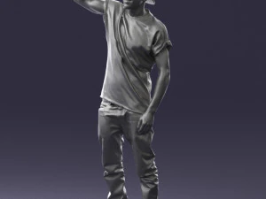 000552 Street Style Man Gesture Pose Urban Male Character 3d print ready 3D Print Model