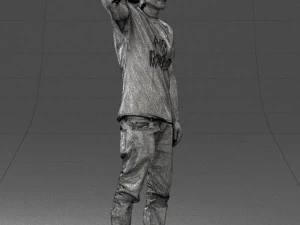 000552 Street Style Man Gesture Pose Urban Male Character 3d print ready 3D Print Model