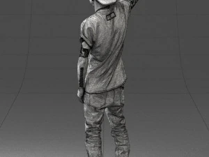 000552 Street Style Man Gesture Pose Urban Male Character 3d print ready 3D Print Model