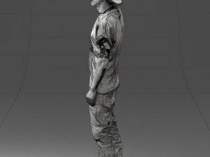 000552 Street Style Man Gesture Pose Urban Male Character 3d print ready 3D Print Model