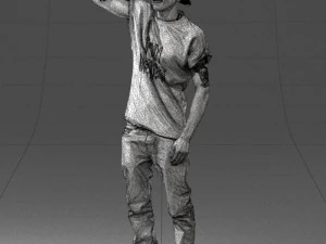 000552 Street Style Man Gesture Pose Urban Male Character 3d print ready 3D Print Model