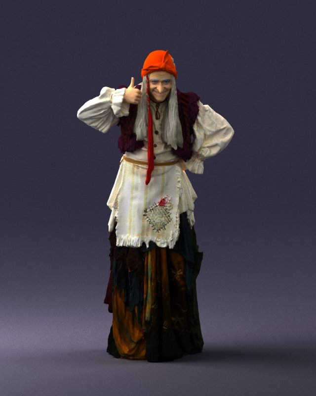 old woman 0176 3d print ready 3D 打印模型 .c4d .max .obj .3ds .fbx .stl .blend 