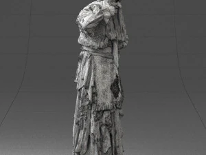 000512 Old Village Woman Character Traditional Costume Witch 3d print ready 3D Print Model